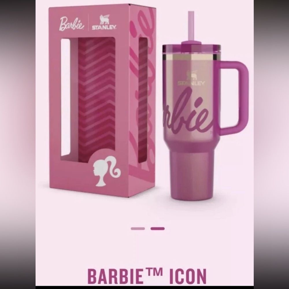Stanley Barbie Pink Tumbler with Straw